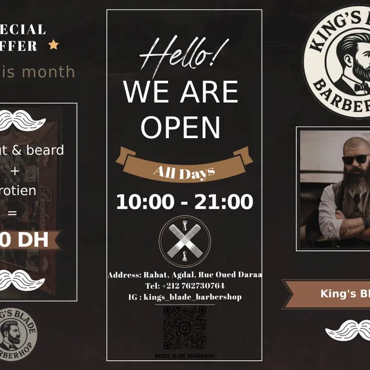 King's Blade Barbershop, barbier à Agdal, Rabat